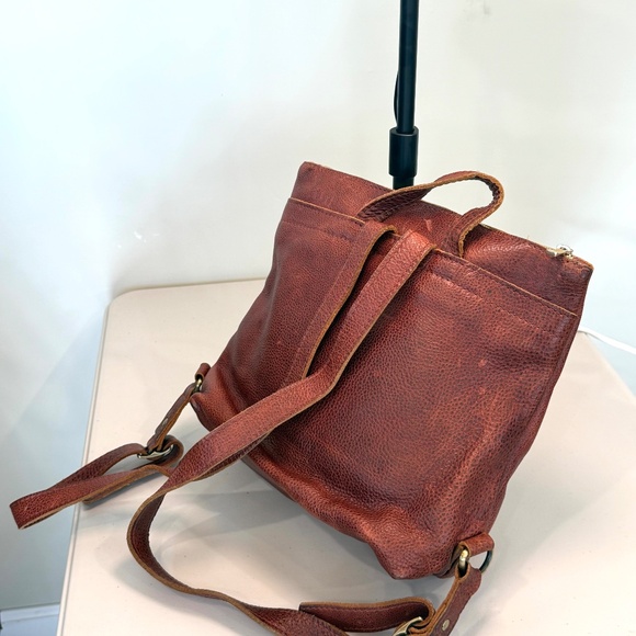 Portland Leather Goods Tote Backpack Nutmeg - Picture 2 of 4